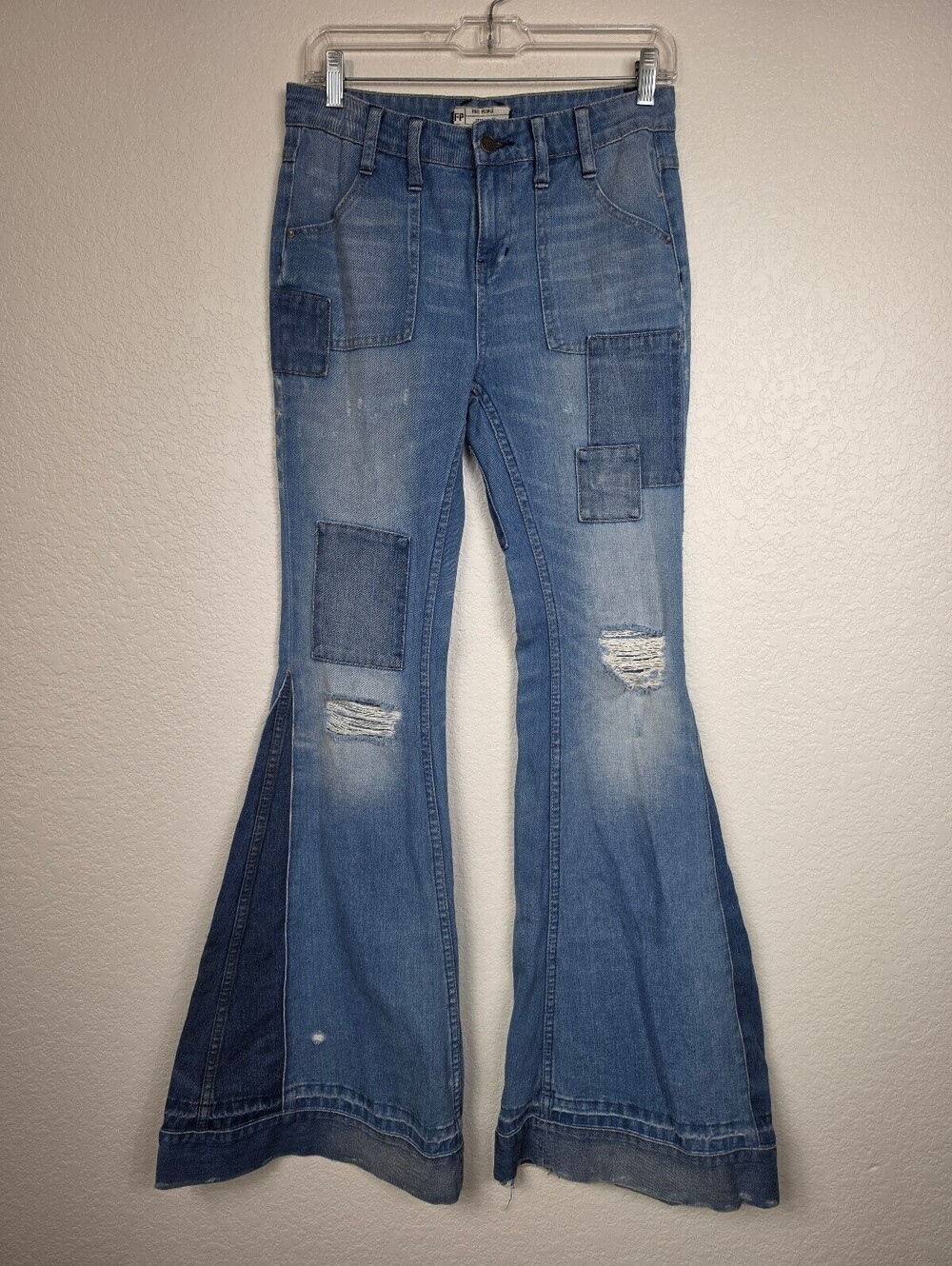 Free People Patchwork Flared Jeans Size 26